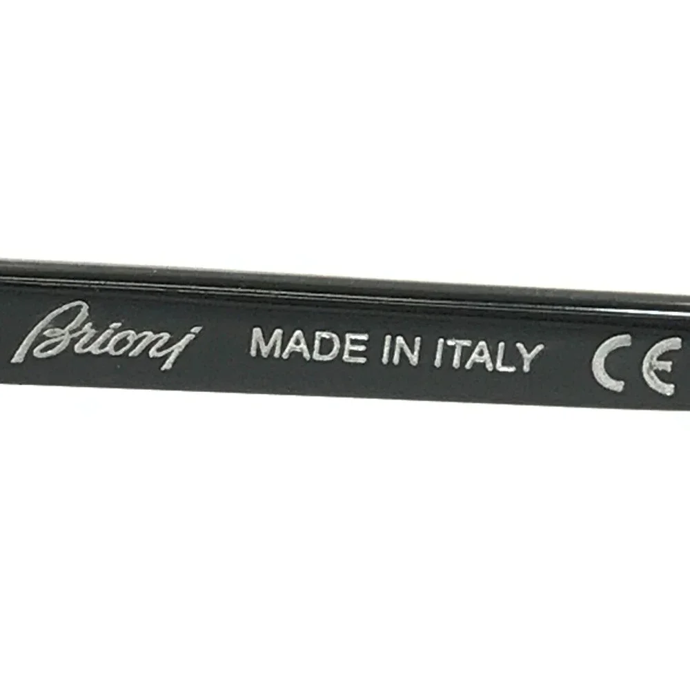 Brioni Eyeglasses Frames BR0033O 001 Black Silver Square Full Rim 52-20-145
